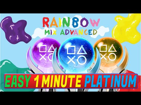 New Cheap 1 Minute Platinum Game | Rainbow Mix Advanced Trophy Guide - PS4, PS5
