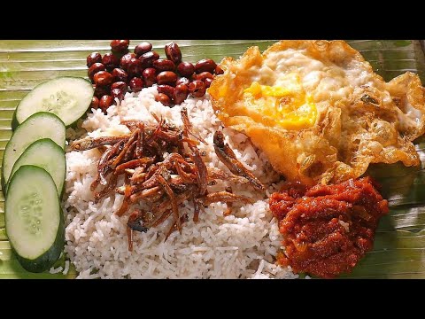How to Make NASI LEMAK?! Rice Cooked in Coconut Milk | Malaysia's National Dish!! Quarantine Recipes