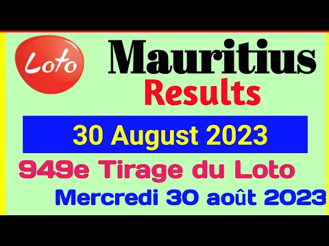 949e Tirage Du Loto Mercredi 30 août 2023 | Lotto Mauritius Results | Mauritius Loto Draw