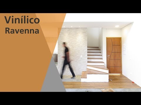 Instalação: Vinílico Ravenna e Laminado Évora; Rodapé 10 cm 1 friso - Rodapé.com Triângulo