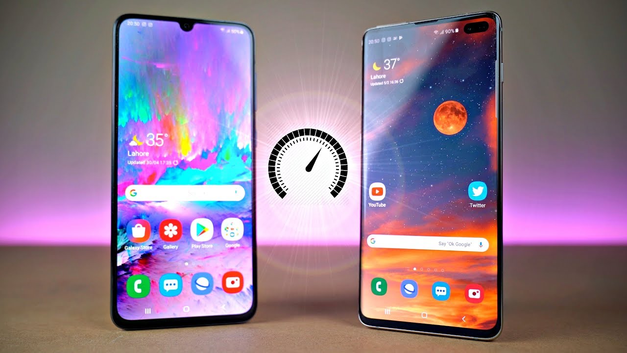 Samsung Galaxy A70 vs Galaxy S10 Plus - Speed Test!