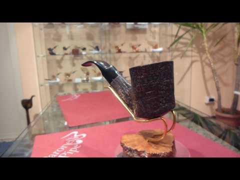 Brand new briar pipe PARONELLI giant bent sandblast handmade -  eBay item number: 401281637409