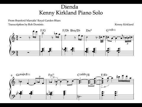 Kenny Kirkland Solo Transcription on Dienda