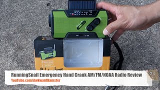 RunningSnail Emergency Hand Crank AM FM NOAA Radio Review