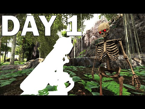 Day 1 Claiming A MODDED CAVE - ARK 4-MAN