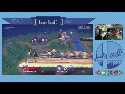 Jax Smash Weekly 5/18/17 - Xerald(Cpt. Falcon) Vs Geez(Bayonetta) - Wii U Losers Top 8