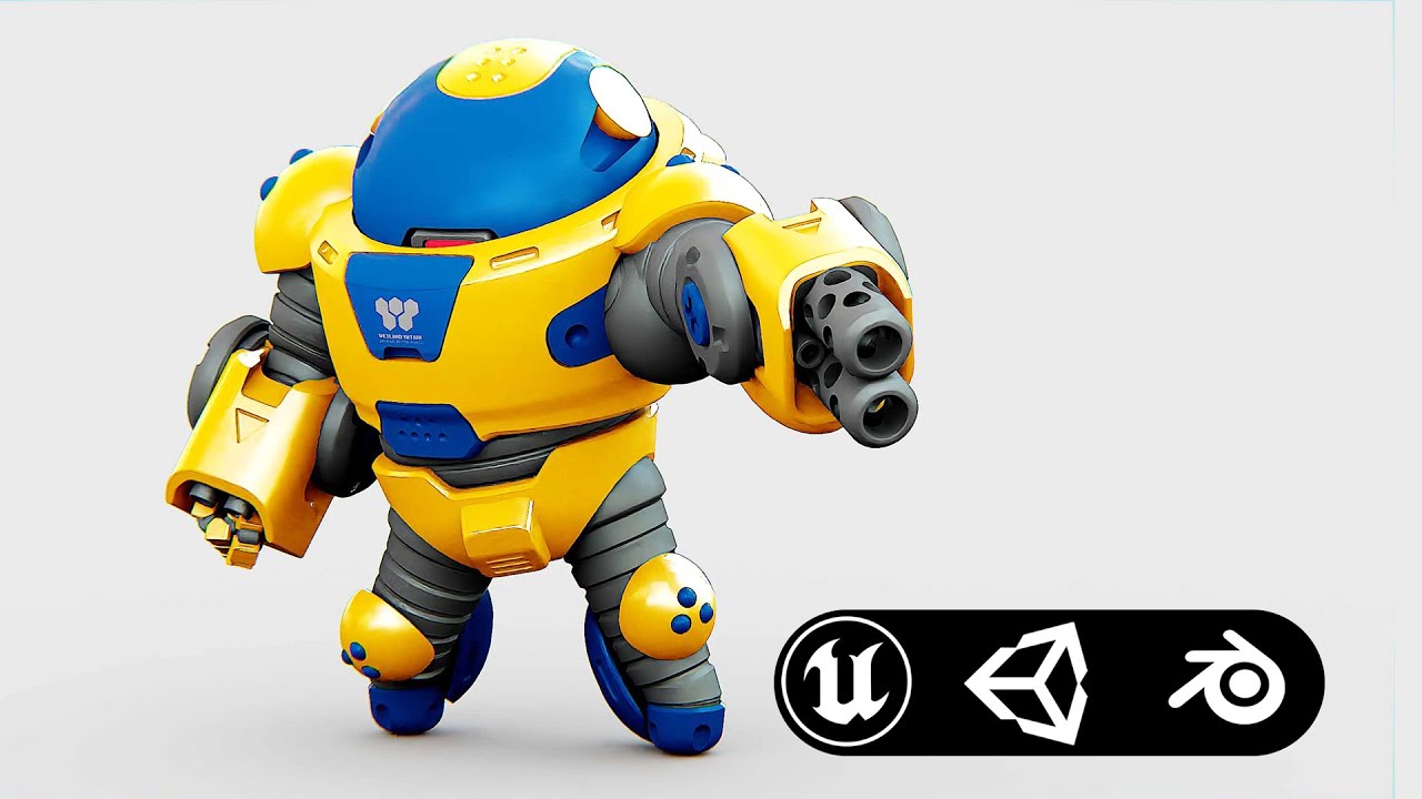 Toy Bot Arnold Auto-Rig Pro Rigged For Mixamo Unreal Engine Unity 3D Model
