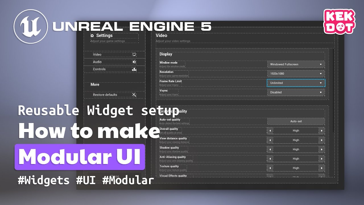 How to make Modular Widgets/UI | Base/Parent Widgets | Unreal Engine 5 Tutorial
