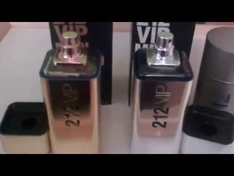 Part of a video titled Real vs Fake Part 2 Carolina Herrera 212 VIP for Men Fragrance/Cologne