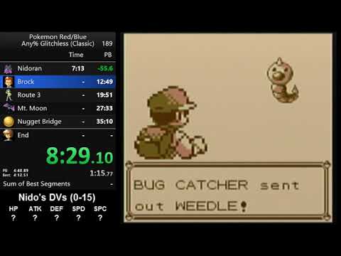 Pokemon Red "Classic" speedrun in 1:59:28