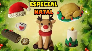 🔴 ESPECIAL NATAL Compilado Enfeites Árvore - Tutorial Biscuit, clay, plastilina  Pasta Americana DIY