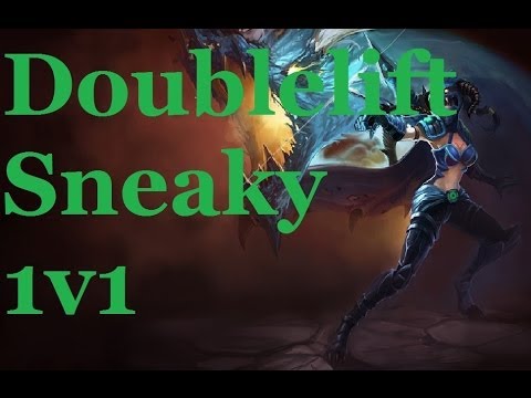 CLG vs C9 Doublelift Sneaky 1v1