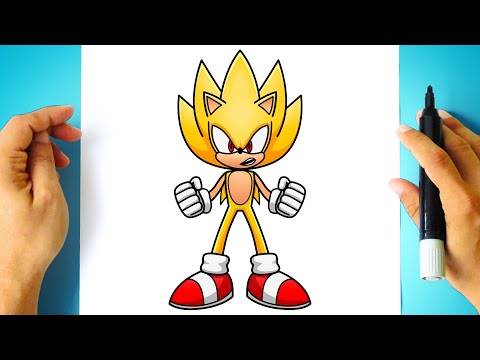 How to DRAW Modern SUPER SONIC - Sonic the Hedgehog