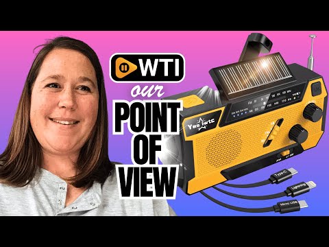 Hand Crank Emergency Radio NOAA Weather Radio 7400mWh Battery Operated 3 in 1 Charging Cable Hand Crank Charger with AM FM Portable Solar Powered Radio for Winter Storm Hurricane Survival Gea - WTI product video review