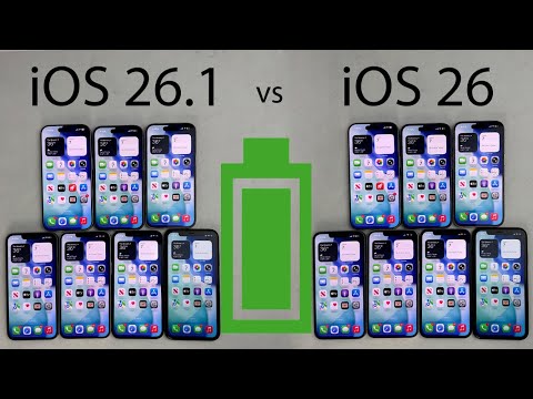 iOS 26.1 vs iOS 26 BATTERY Test on iPhone 17, 16, 15, 14, 13, 12, 11