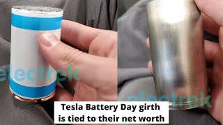 Tesla Battery Day g1rth is tied to their net worth