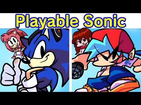 FNF Sonic Jam + Cutscenes Animation + Sonic Mix (Friday Night Funkin' Mod) (Amy/Tails/GF/BF)