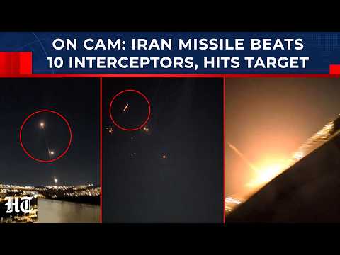 On Cam: Iran Hypersonic Missile Evades 10 Interceptors To Hit Target; US-Israel Air Defence Failing?