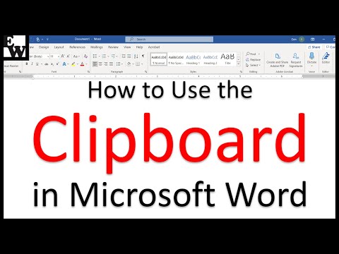 How to Use the Clipboard in Microsoft Word