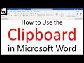 How To Use The Clipboard In Microsoft Word