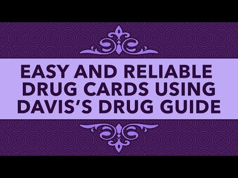 Easy To Make Drug Cards Using Davis's Drug Guide