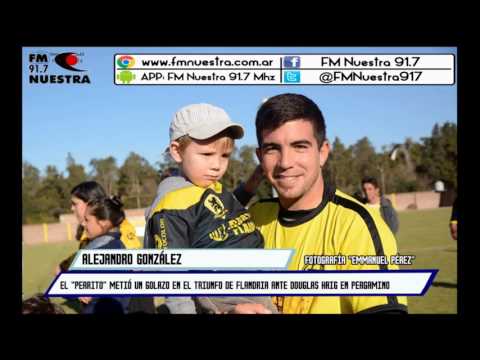 Alejandro González autor de un golazo en el triunfo de Flandria ante Douglas Haig
