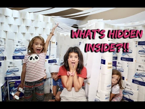 MYSTERY ITEM HIDDEN in HUGE TOILET PAPER FORT! w/Shot of the YEAGERS Video
