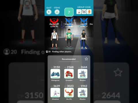 Raid battle for Dialga; Pokemon Go
