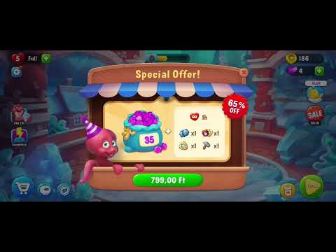 Fishdom gameplay level 1073 feeding time