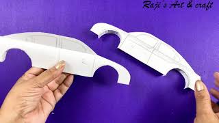 How to make a Car 3D Paper model PART - 1 /  Car paper craft/ DIY