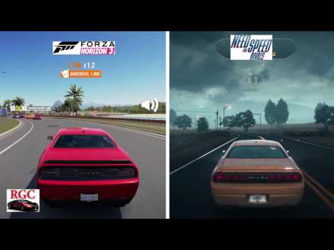 Forza Horizon 3 vs Need for Speed Rivals - Dodge Challenger Graphics & Sound Comparison