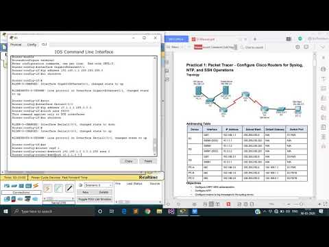 Prac1.2: Packet Tracer - Configure Cisco Routers for Syslog, NTP, and SSH Operations (TY Bsc.IT)