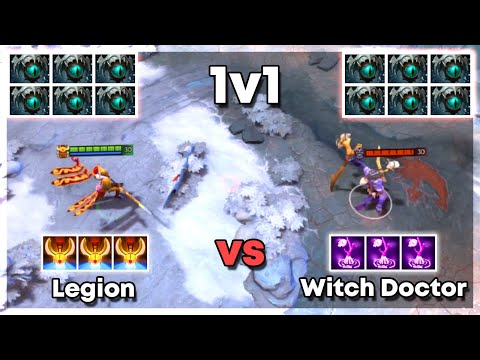 Level 30 Legion Commander vs Level 30 Witch Doctor with 6x Skadi