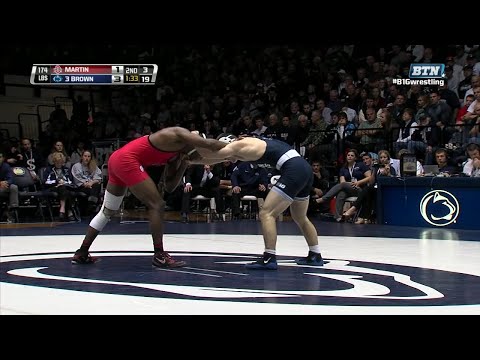 Big Ten Rewind: 2013 Wrestling - 174 LBs - Ohio State's Mark Martin vs. Penn State's Matt Brown