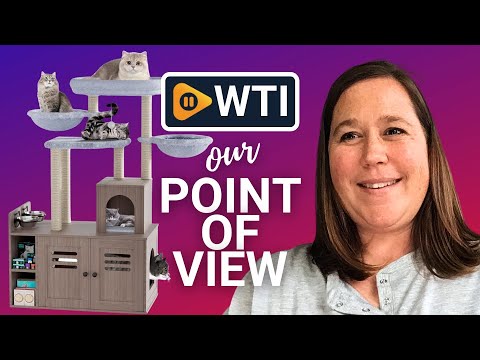 Cat Tree with Litter Box Furniture Hidden Enclosure - WTI product video review