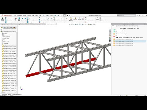 Structural Analysis - Using the bidirectional SDNF Interface of SolidSteel parametric for SOLIDWORKS