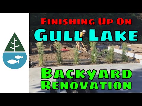 Finishing Up Landscape Design Construction Project on Gull Lake Near Kalamazoo MI