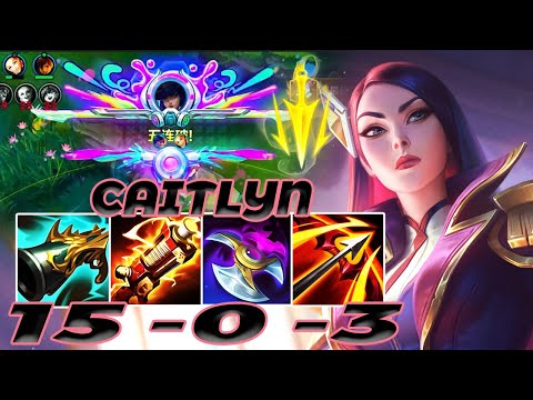 PENTA KILL 😱😱 WILD RIFT CAITLYN ADC GAMEPLAY | 15 -0 -3 MVP | CAITLYN  BUILD RUNES