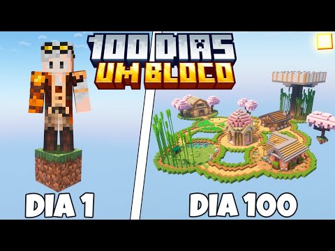 SOBREVIVI 100 DIAS em UM BLOCO no MINECRAFT