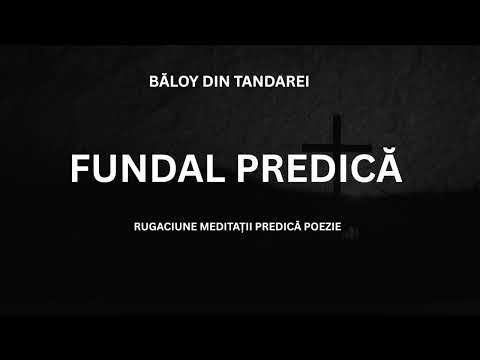 FUNDAL PREDICA -MEDITAȚII RUGĂCIUNE Baloy din Tandarei  NOU 2025