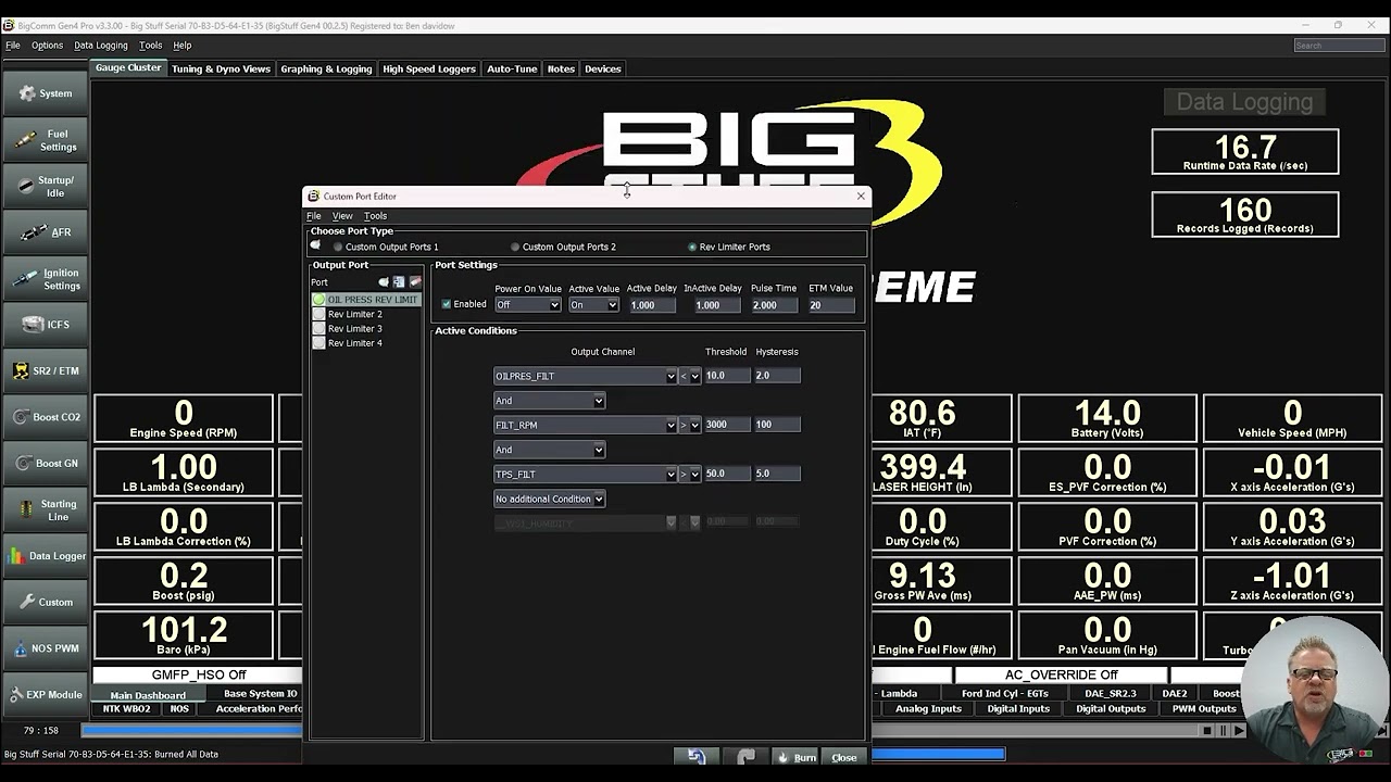 Custom Port Editor Rev Limiting