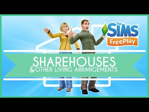 Part of a video titled Learning to Sim: Move Your Sims In Together | The Sims Freeplay