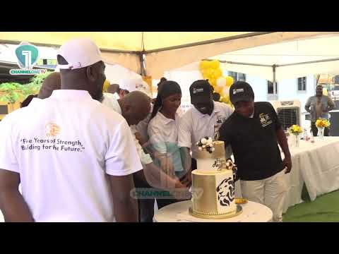 Ibrahim Mahama and Nafisa Mahama Cut Cake at Dzata Cement’s 5th Anniversary