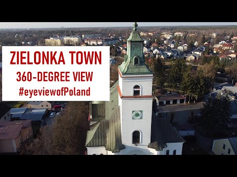 360-degree aerial view, Zielonka town #360degrees #cityview