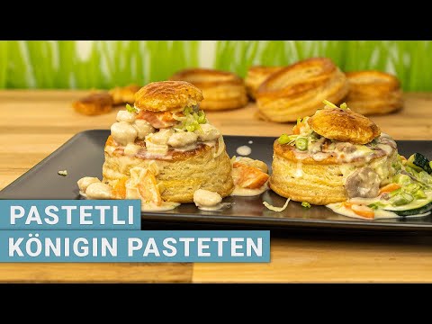 Pastetli / Königinpasteten mit Fleisch- und Gemüsefüllung