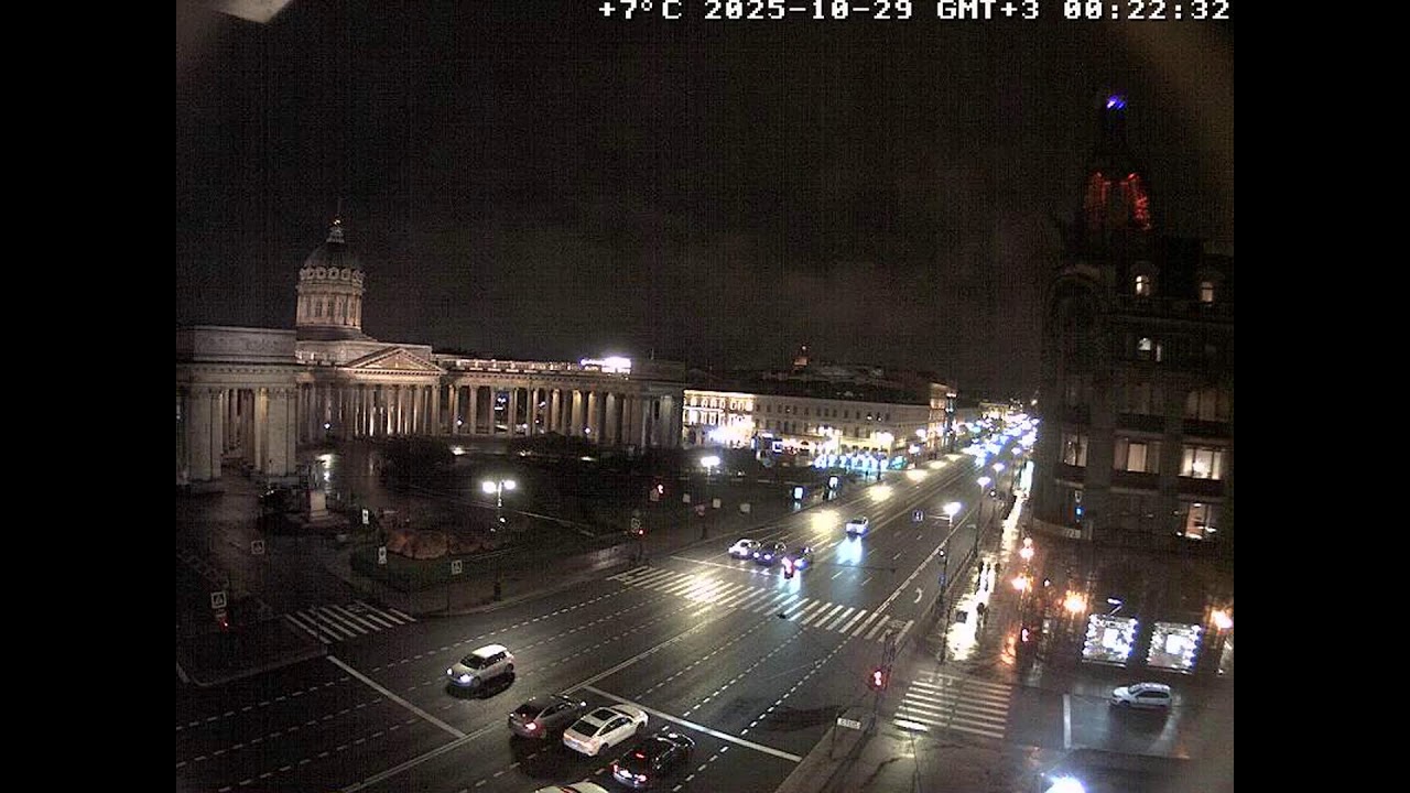 LIVE St. Petersburg, Russia Nevskiy ave. Kazan Cathedral. Невский проспект и Казанский собор онлайн