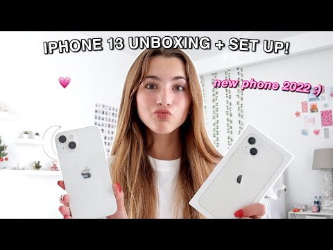 IPHONE 13 UNBOXING + SET UP 2022 *white new iphone*