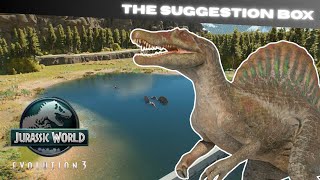 Alpine Lake Enclosure for Spinosaurus | The Suggestion Box | Jurassic World Evolution 3