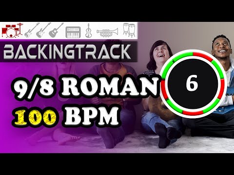 9/8 ROMAN Drum Backing Track  Jam in 100 BPM