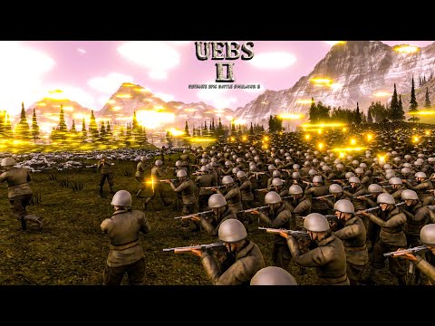 20000 Heavy Knights VS 20000 U.S Soldiers - Ultimate Epic Battle Simulator 2 - UEBS 2